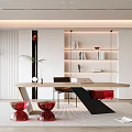 Modern study 3d model