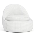 Modern Curved Boucle Upholstered Lounge Chair With Multiple Color Options For Cozy Living Room