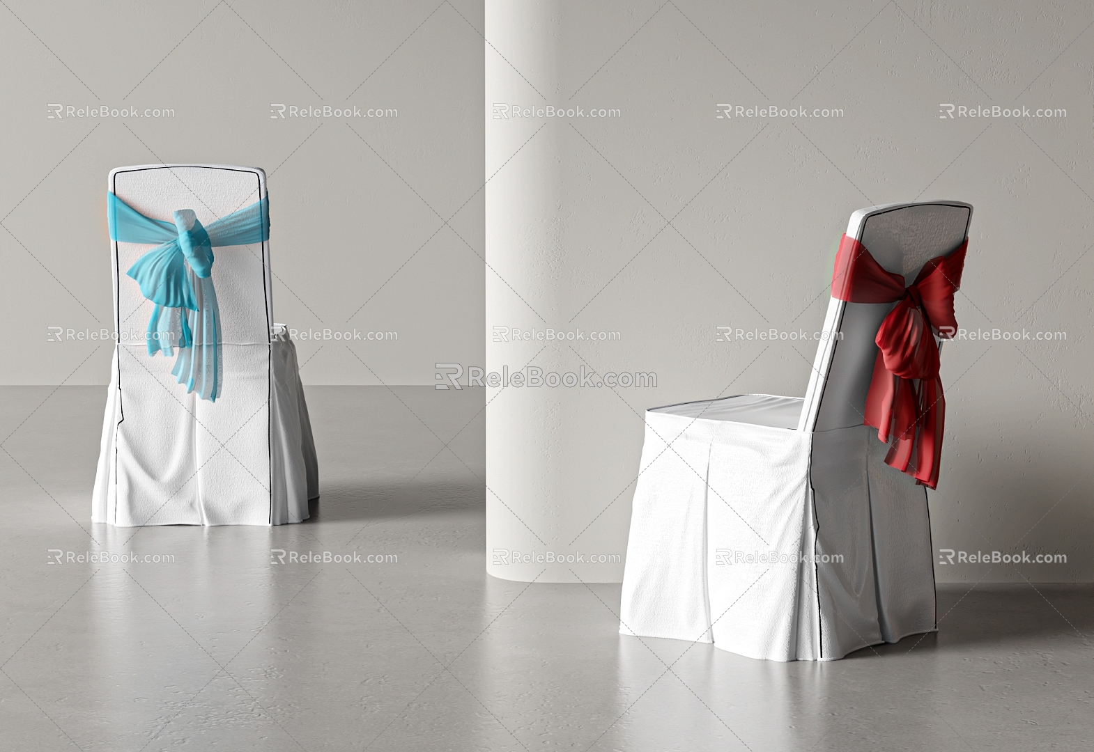 Banquet Chair Meeting Room Chair 3d model