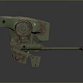 Turret Turntable Railgun Sci-fi Tower Defense Game Tower Defense Sci-fi Turret Game Turret Game Battery 3d model