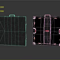 Black Equipment Cases With Red Handles Checkerboard Surface Metal Frames And Orange Protectors