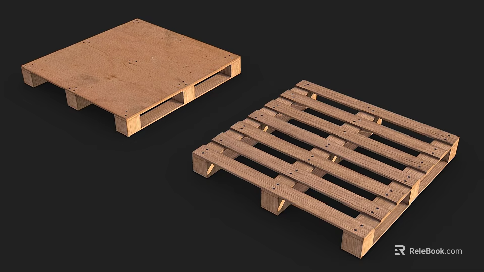 Industrial Wooden Pallets Heavy Duty For Shipping Storage And Warehouse Logistics 3d model 