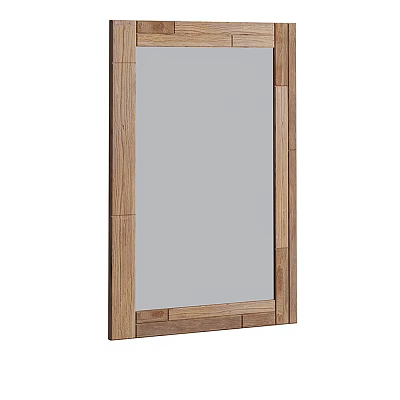 Wooden Framed Mirror With Spliced Design For Modern Home Wall Decor 3d model