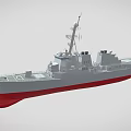 Modern destroyer warship Lassen DDG-82-class Aegis destroyer 3d model