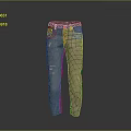 Distressed Denim Jeans With Ripped Details And Vintage Style For Casual Fashion Look
