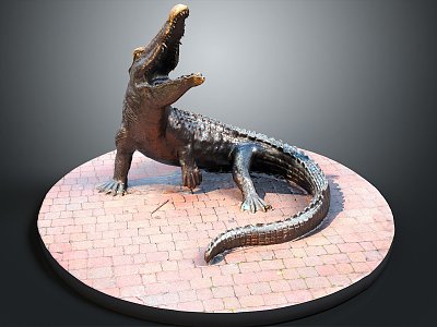 Modern Crocodile Alligator Nile Crocodile carnivore 3d model