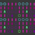 Medical Devices Featuring Pills in Various Colors and Different Shapes Arranged on Black Background