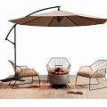 Outdoor Chairs With Metal Frame Comfortable Cushions For Patio Lounge With Fire Pit And Umbrella