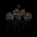 Exquisite Crystal Chandelier With Multiple Shades And Hanging Pendants Design