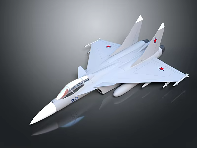 White Spacecraft Model With Red Star Emblem For Cosmos Exploration Missions 3d model