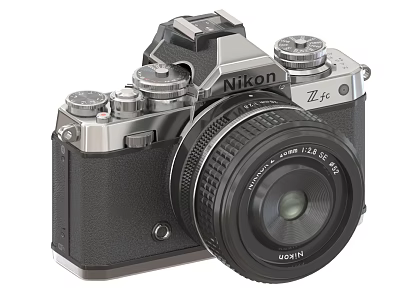 Nikon Z fc Digital Camera With Retro Design And Nikkor Lens 3d model