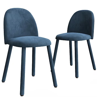 Modern single chair dining chair 3d model
