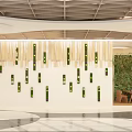 Modern Supermarket Department Store Interior With Product Displays Green Plants And Open Layout