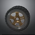 Car Parts Copper Colored Wheel Rim With Black Sport Tire Design
