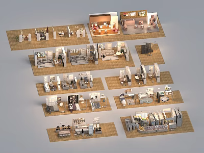 Stylish Entryway Cabinet and Side Cabinet with Various Designs for Home Decor 3d model