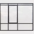 Modern sliding window glass window single window double window 3d model