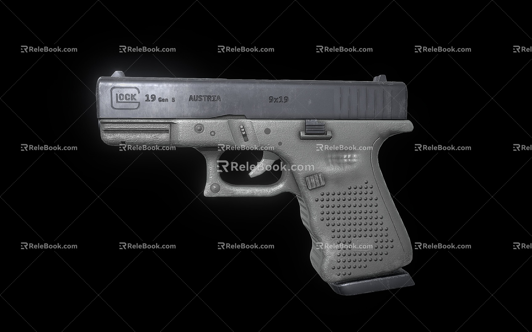 Glock 19 Gen5 Pistol 3d model