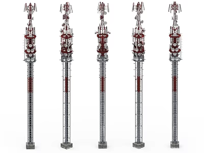 Industrial Equipment Metal Tower Structures With Multi Layer Design And Stable Base 3d model