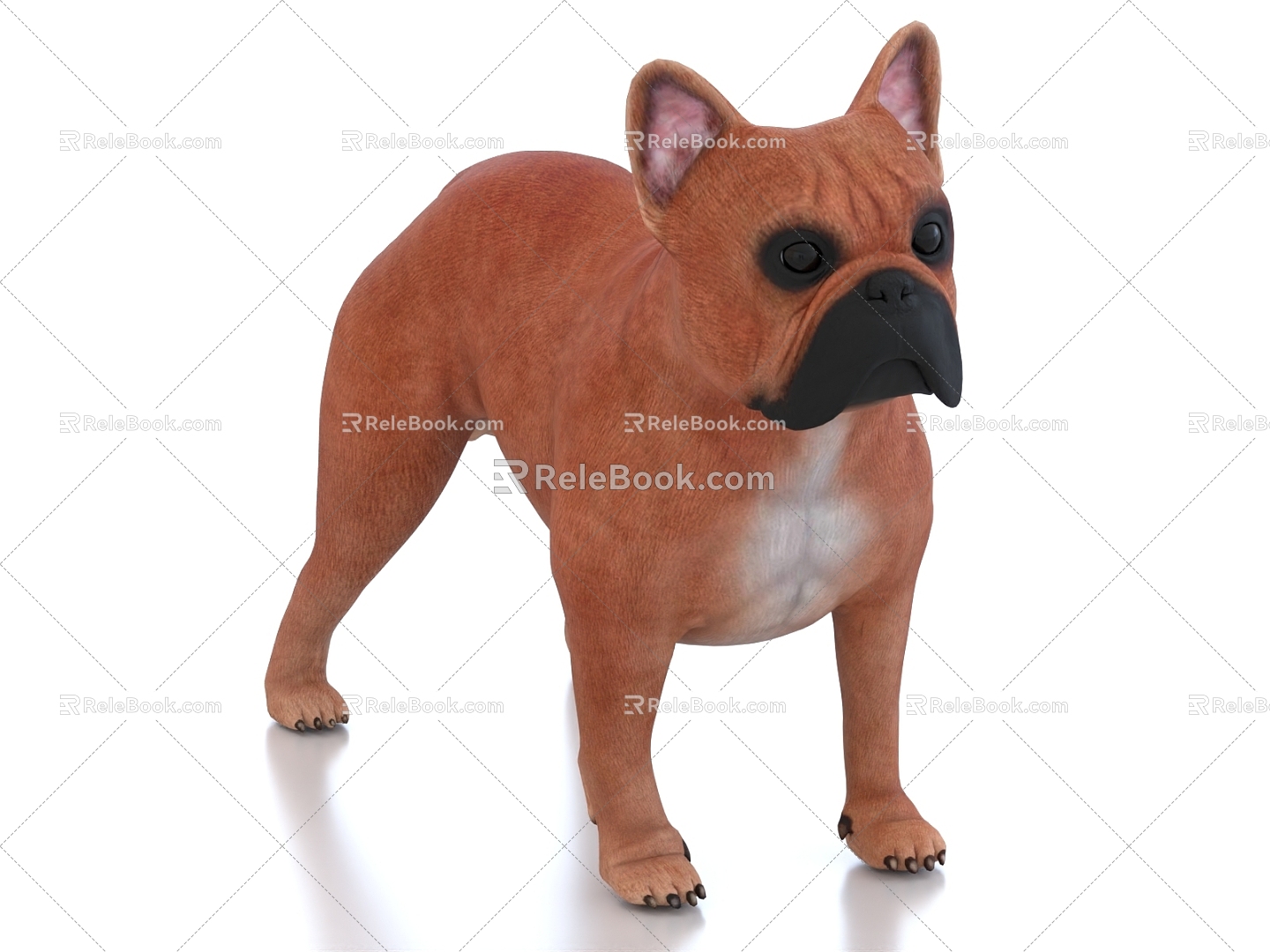 Bulldog Pet Dog 3d model