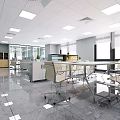 Modern Public Office Space With Bright Lighting Large Windows Ergonomic Chairs And Green Plants