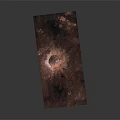Detailed View Of Moon Surface With Prominent Central Crater And Smaller Impact Sites