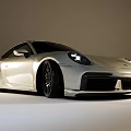 White Sports Car with Modern Design Sleek Body Lines Stylish Alloy Wheels and Aerodynamic Headlights