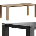 Modern Dining Table Rectangular Dining Table Large Board Table Solid Wood Dining Table Pier Table Log Wind Dining Table 3d model