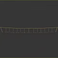 Outdoor Suspension Bridge Structure With Wooden Planks Rope Railings And Wooden Posts