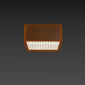 Modern Square Brown Ceiling Light With Bright White Illumination For Home 3d model