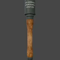 Military Hand Grenade Weapon With Metal Casing And Wooden Handle Design