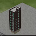 Detached Villa Multi Story Structure With Green Lawn Multiple Windows And Flat Roof