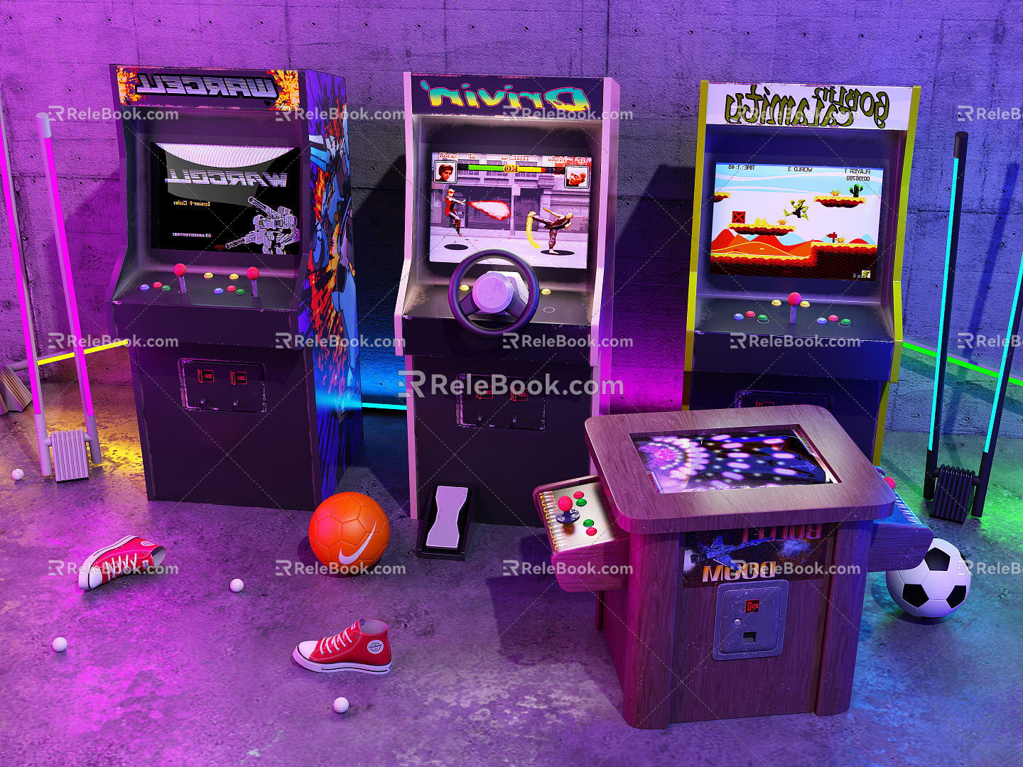 Industrial LOFT game machine vintage game machine model