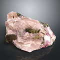 Natural Pink Stone With Wood Like Textures And Irregular Shape