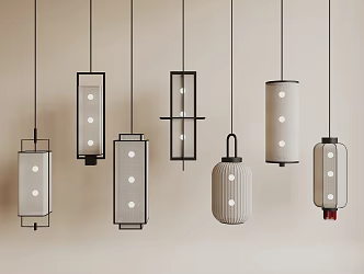New Chinese Chandelier 3d model