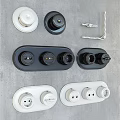Modern socket switch socket wire line 3d model