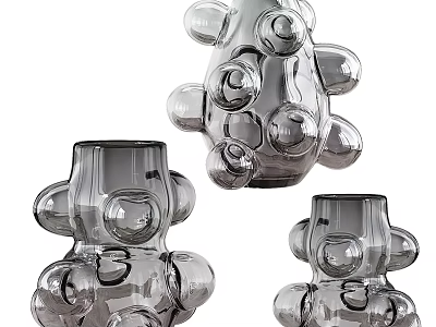 Modern Ceramic Vessels With Unique Bulbous Shapes For Decorative Home Accents 3d model