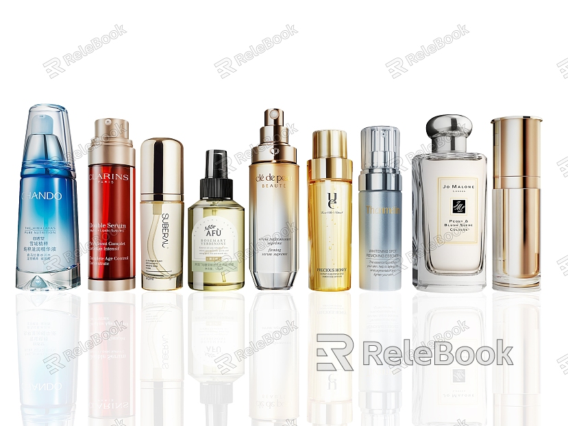 Cosmetics skin care products body lotion beauty makeup toiletries toothpaste toothbrush toiletries toiletries model