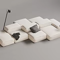 Modern Multiplayer Sofa Module Sofa Back-to-Back Sofa 3d model
