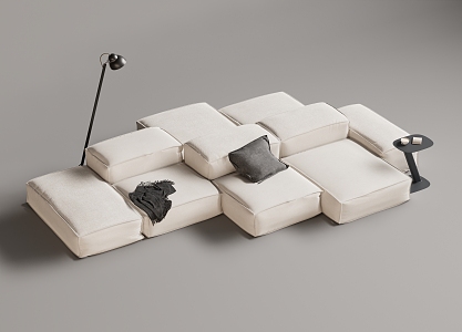 Modern Multiplayer Sofa Module Sofa Back-to-Back Sofa 3d model