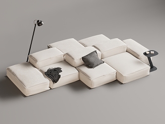 Modern Multiplayer Sofa Module Sofa Back-to-Back Sofa 3d model