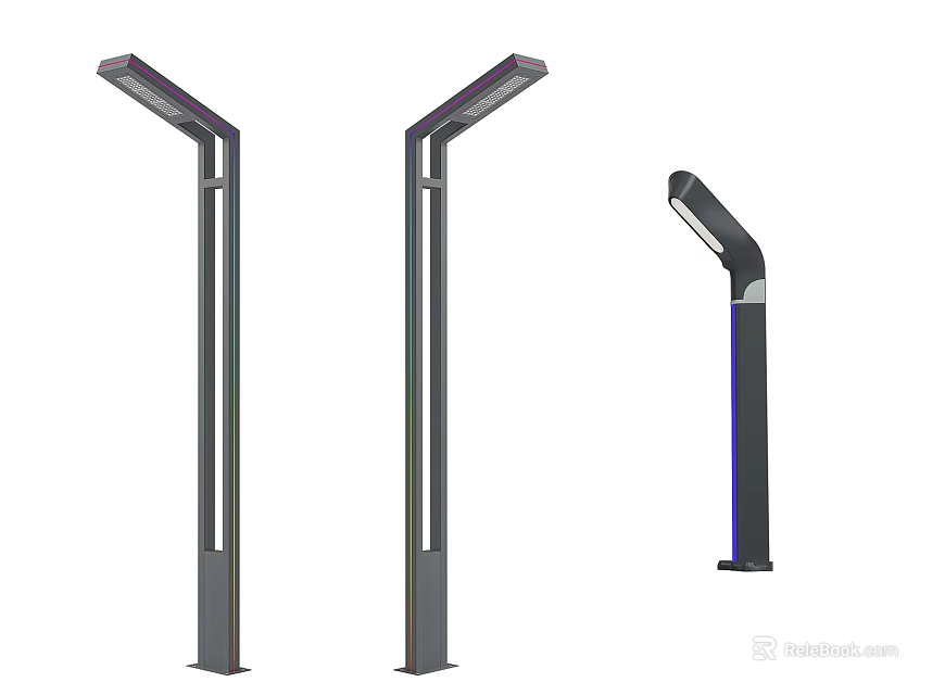 Outdoor Lights Modern Sleek Design Various Styles for Garden and Street 3d model 