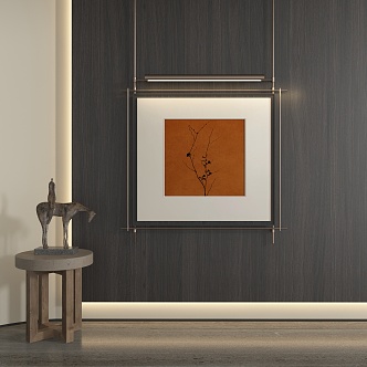 New Chinese Abstract Hanging Painting 3d model