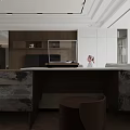 Modern Living Dining Room Interior With Sofa Coffee Table Area Rug And Large Windows