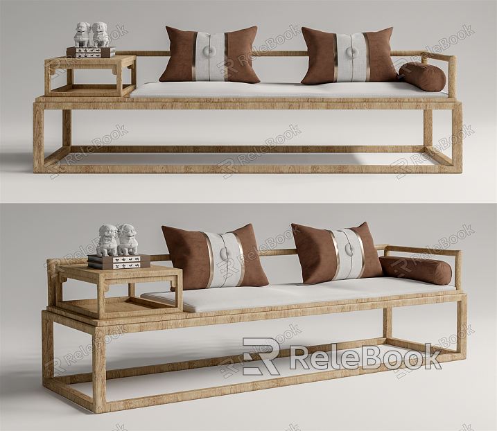 New Chinese-style Lohan Bed model