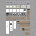 Modern switch socket intelligent switch socket panel air conditioner 3d model