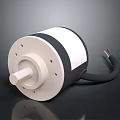 Durable Electric Motor Featuring Cylindrical White Black Casing Shaft And Colorful Wires