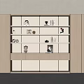 Modern bookcase 3d model