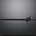 Medieval Long Blade Sword With Metallic Shiny Surface And Ornate Hilt On Dark Background