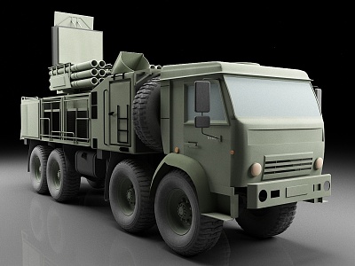 armor s1 short-range air defense missile launching vehicle ground-to-air missile model