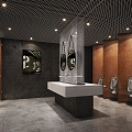 Toilet, toilet, shopping mall design, advanced office refinement 3d model